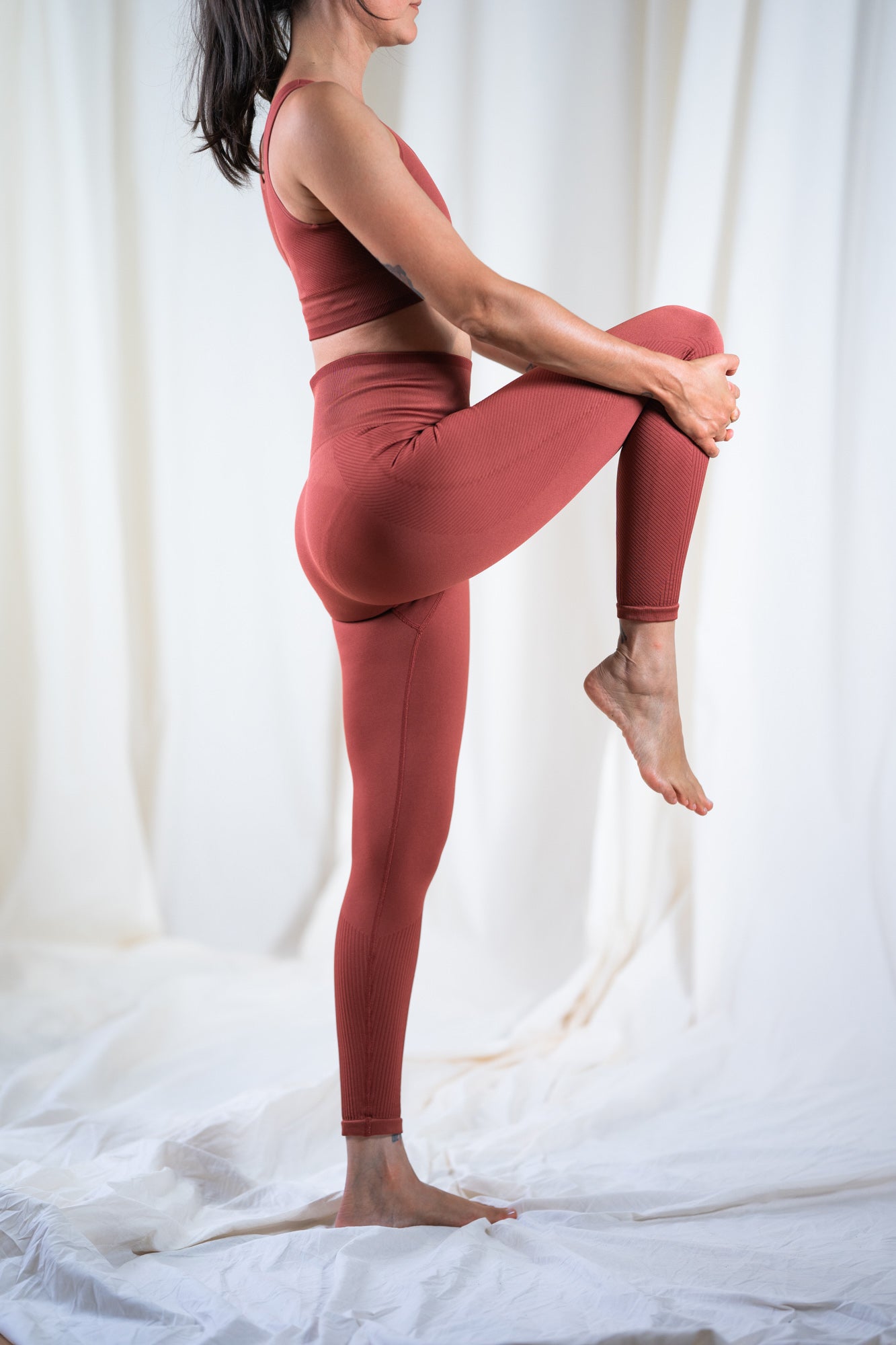 vêtement de sport Hopaal femme, couleur rouge argile